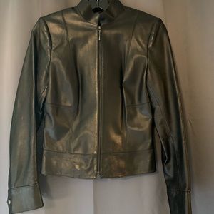 Black Leather Moto Jacket